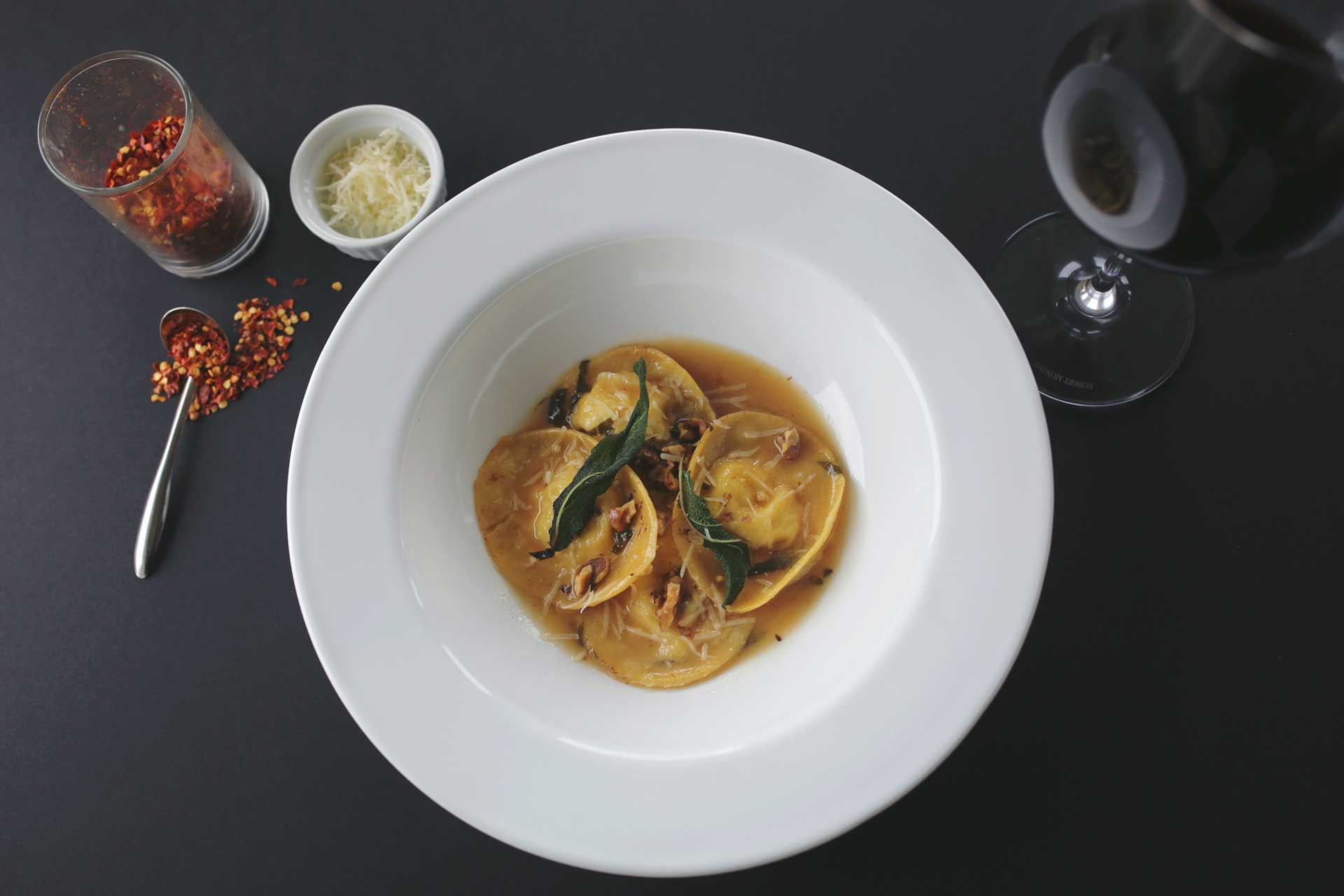 Lemon Ricotta Ravioli with Sage and Brown Butter Sauce Truffles and Thyme
