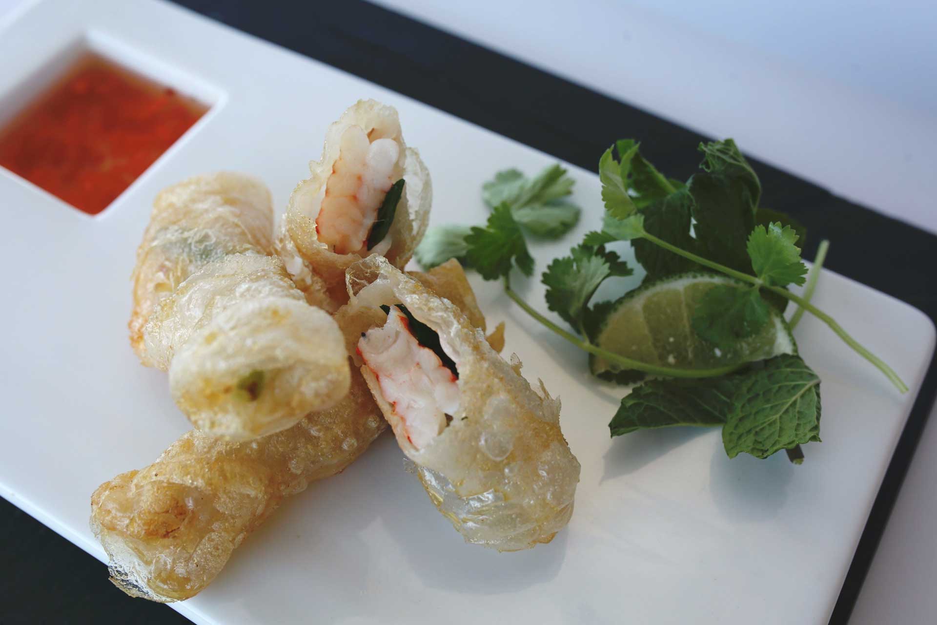 Prawn Spring Rolls Truffles and Thyme